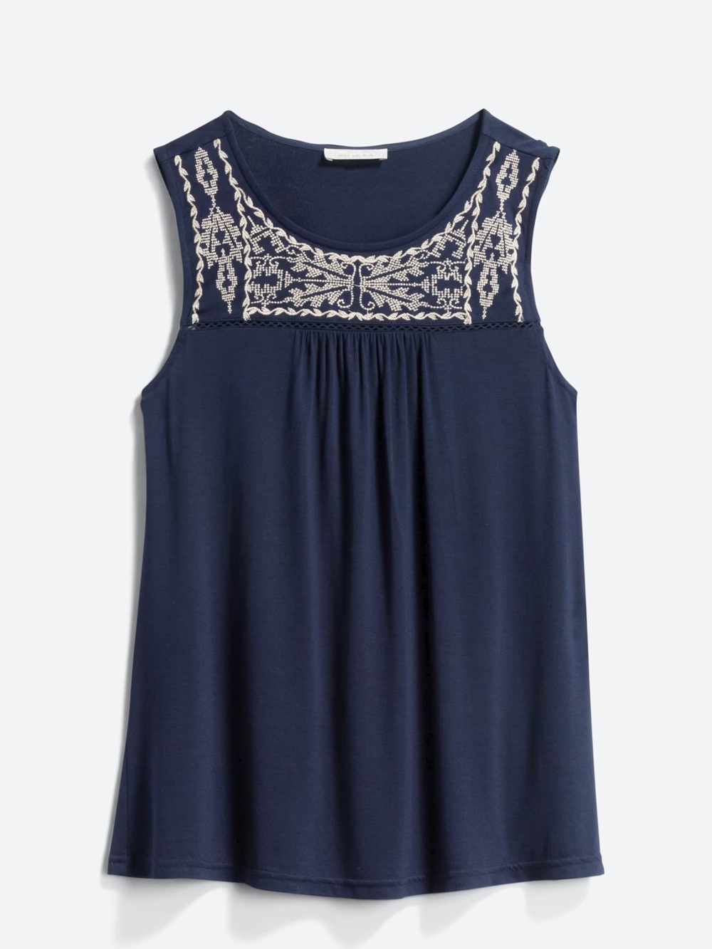 NWT Skies Are Blue Traleven Embroidered Yoke Knit Top